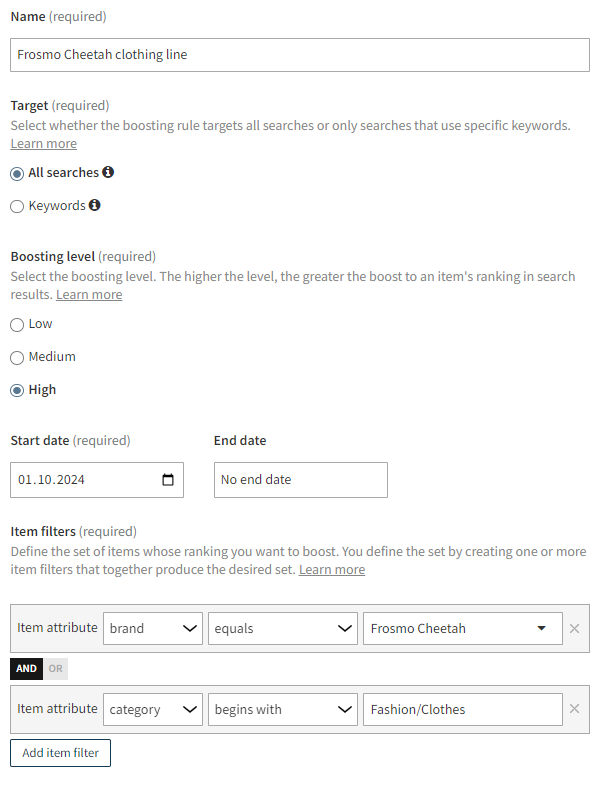 Prefer one product line over others in closely ranked products